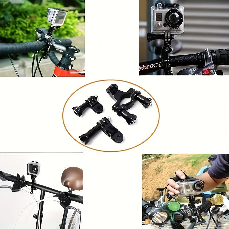 Комплект аксессуаров для экшн-камеры 20-в-1: крепления, скобы, ремни, батареи, кабель для зарядки