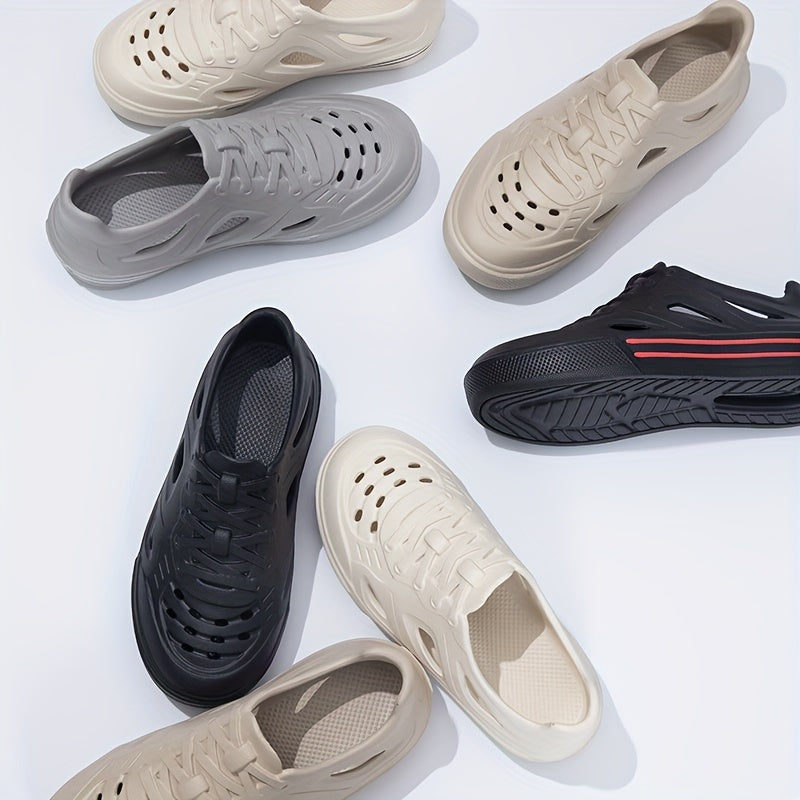 Unisex EVA Water Shoes Lightweight Breathable Beach Garden Casual Black White