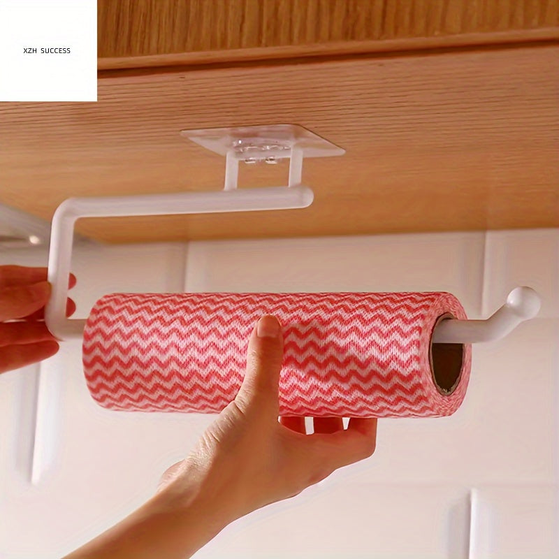 Effortless Installable Paper Towel Holder with Built-In Hook for Kitchen and Bathroom