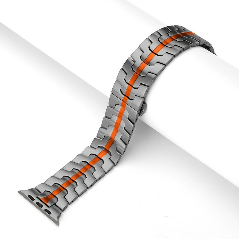 Apple Watch uchun zanglamas po'latdan yasalgan to'r bant, Series 1-10 va SE bilan mos keladi, joylashtiriladigan qistirma, batareya talab qilinmaydi.