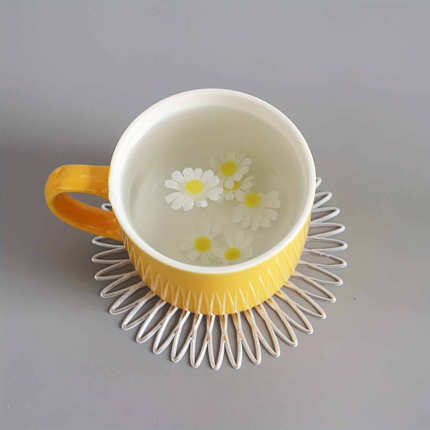 6 ta PVC 5 dyuymli bo'sh ko'za to'plami, ish stoli himoyasi uchun, sirpanmaydigan, issiqqa chidamli, uy bezaklari.