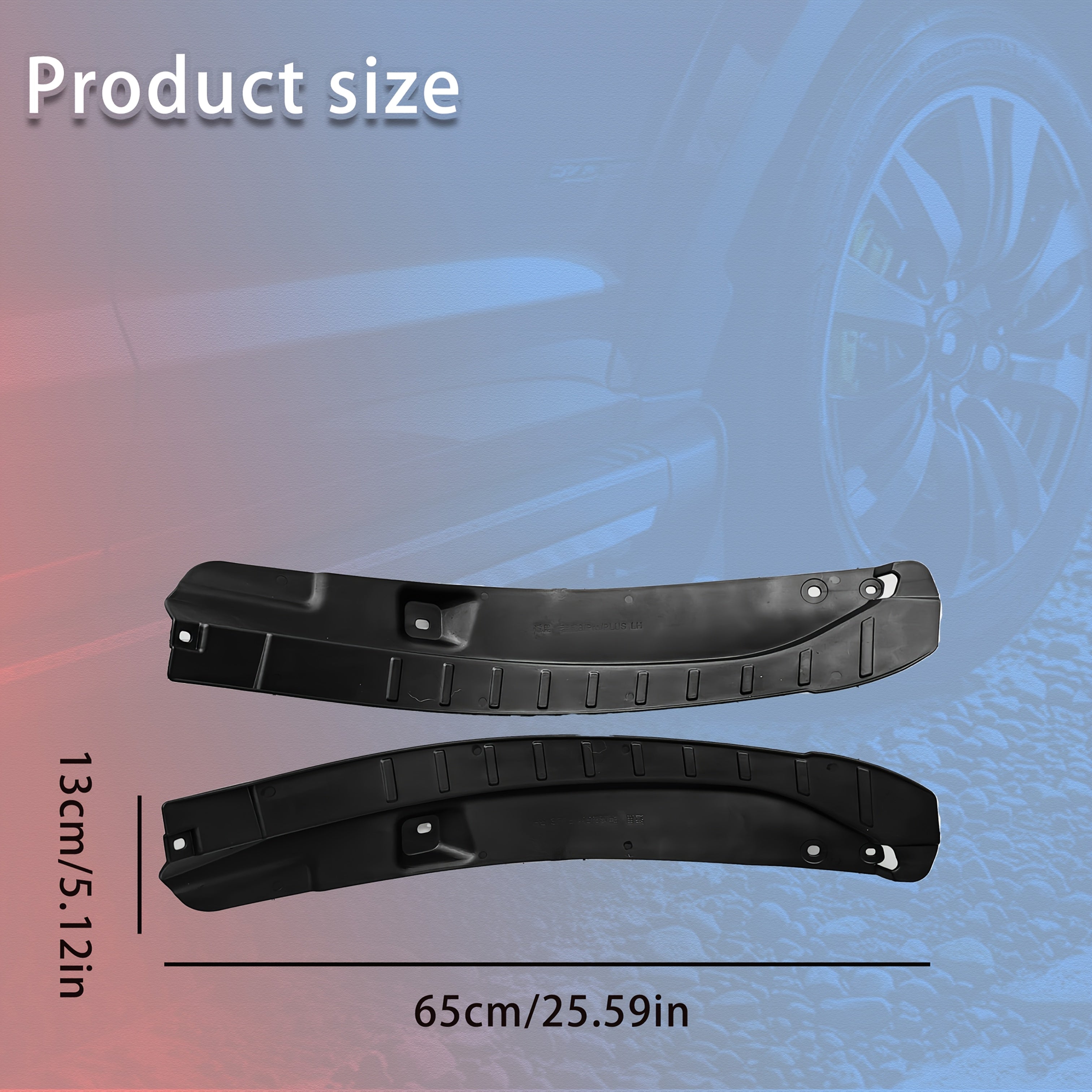 2PCS Black Plastic Car Mud Flaps for SUV Wheel Protection Durable Easy Install