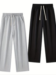 Men's Casual Sweatpants with Drawstring Waist and Pockets for Sport and Casual Wear