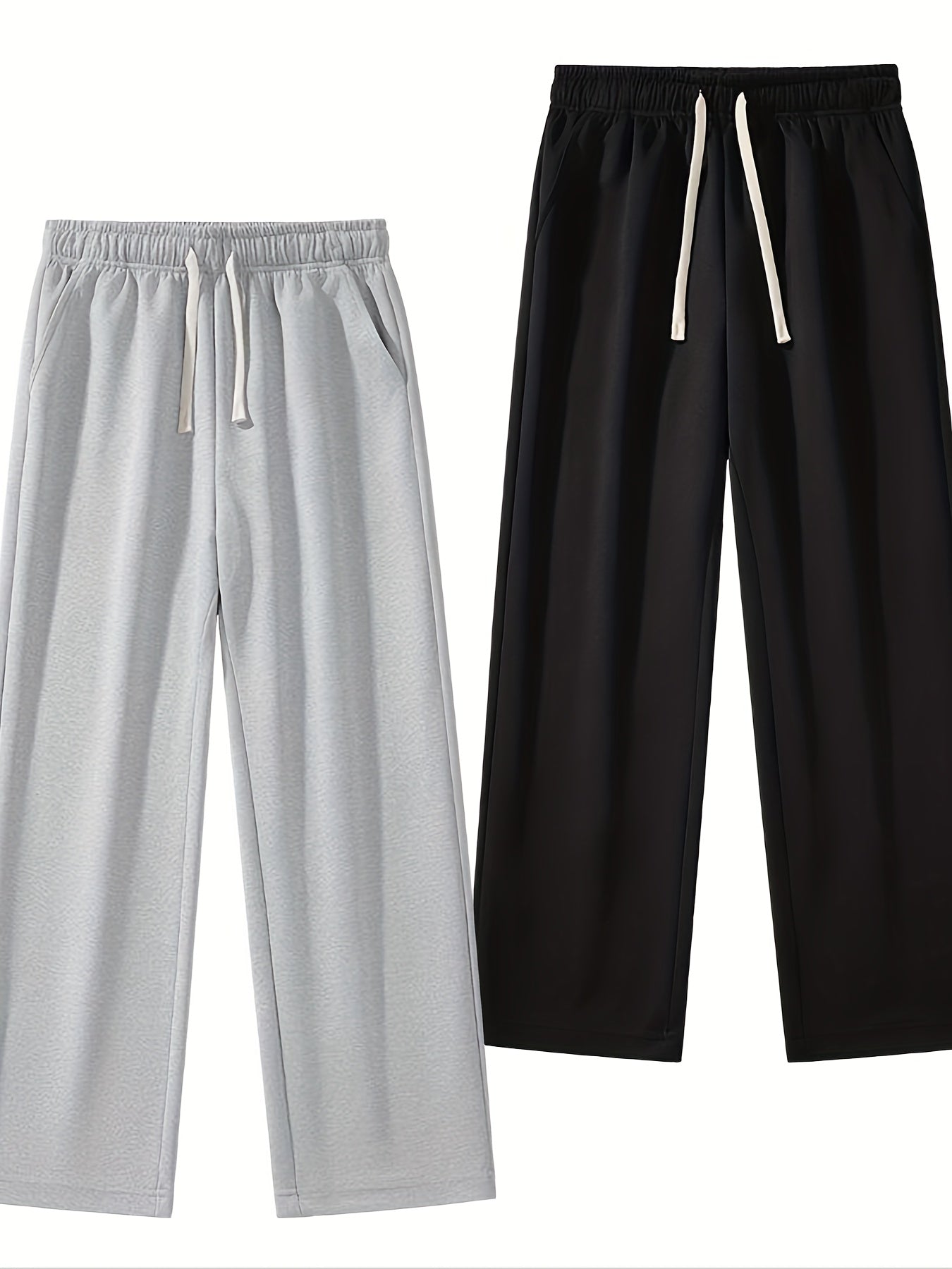 Men's Casual Sweatpants with Drawstring Waist and Pockets for Sport and Casual Wear