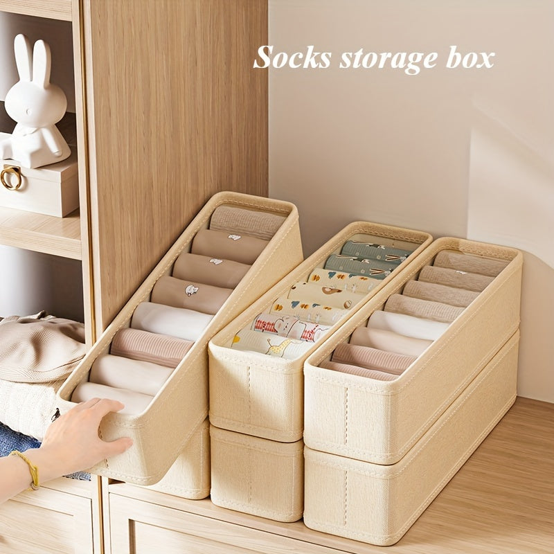 Fabric Storage Box for Socks Underwear Ties and Belts Collapsible Closet Organizer
