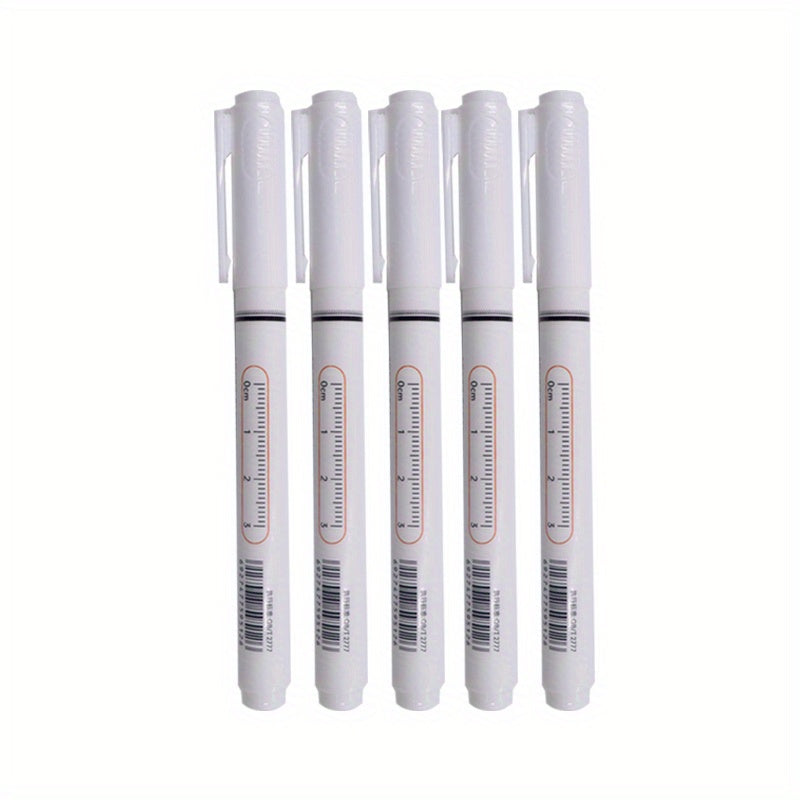 5 dona uzun bosh belgilovchi markerlar - yog'och, metall, plastmassa uchun ko'p rangli mürekkep