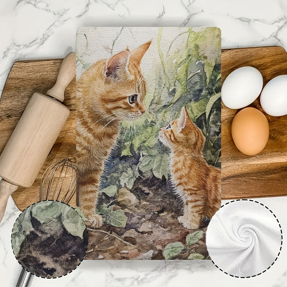 Set of 2 Ultra Soft Kitchen Towels 40x60cm Absorbent and Machine Washable