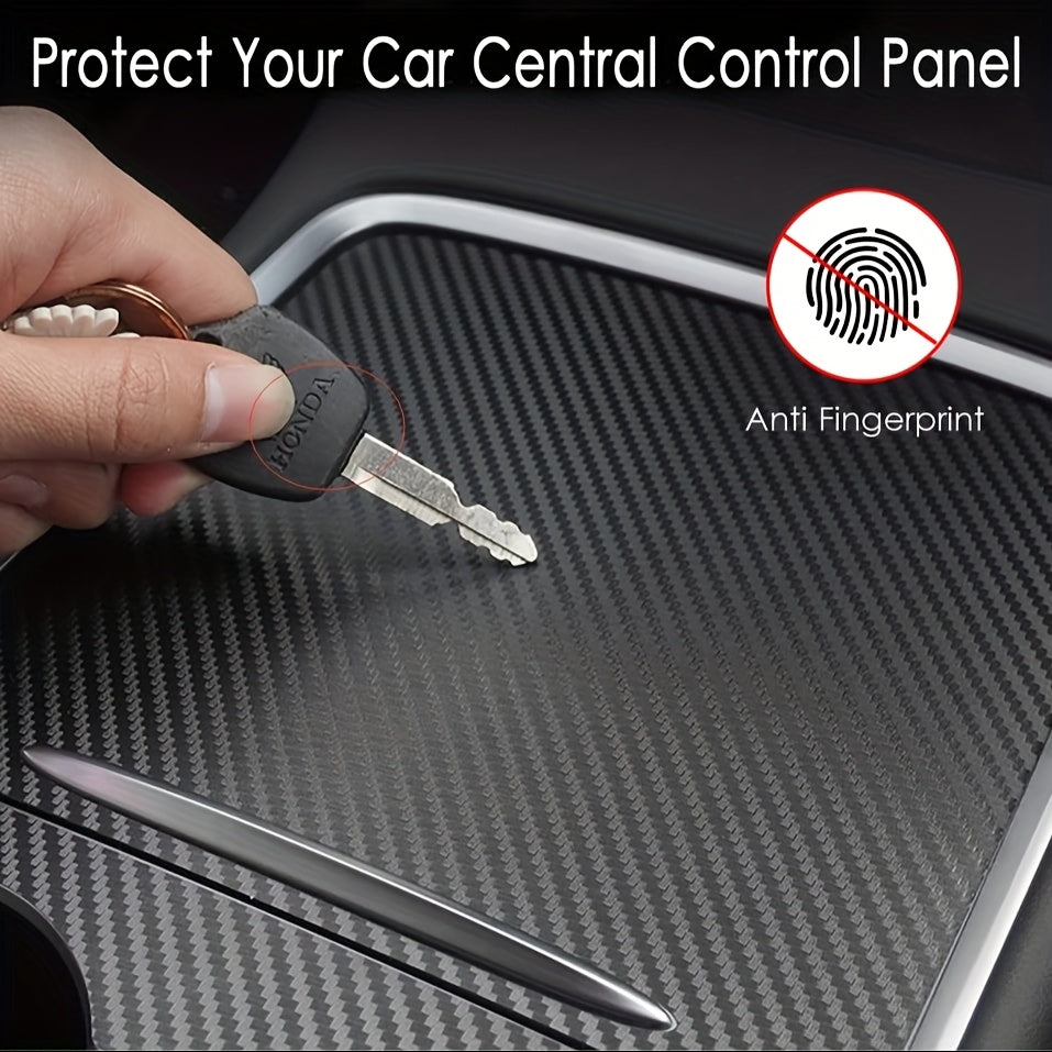 Avtomobil ichki markaz konsoli qoplamasi karbon tolasi yog'och to'qimalari chizishga qarshi
