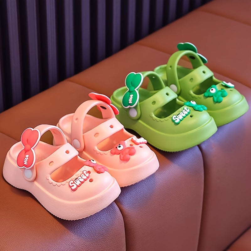 Kids Girls Cartoon Bear EVA Slides Indoor Outdoor Slip-On Casual Shoes