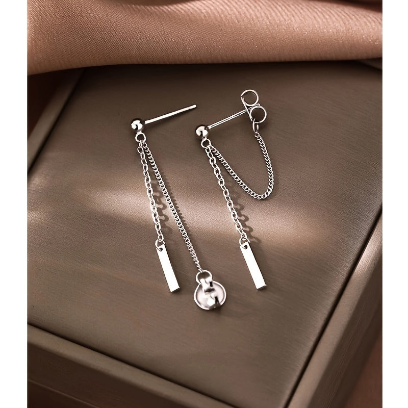 2.5g Yengil Luks Egarlar S925 Sterling Kumush zanjirli zanjirli taq va tassel bilan