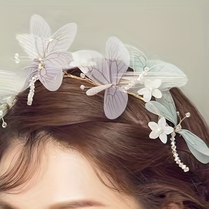 Women's Butterfly Headband for Parties and Cosplay Elegant Hair Accessory