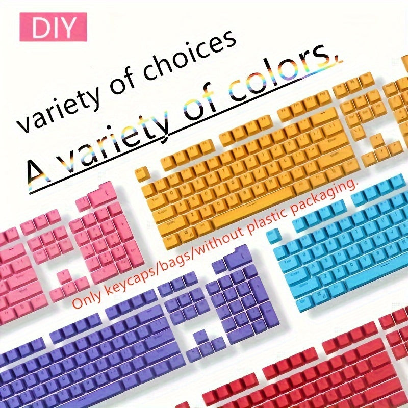 Colorful Plastic Keycap Replacement for Mechanical and Gaming Keyboards Compatible with Cross-Shaped Keys