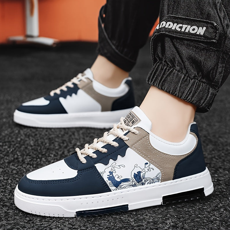 Men's Casual Low Top Sneakers Fabric Lining TPU Sole Solid Color Versatile Fit