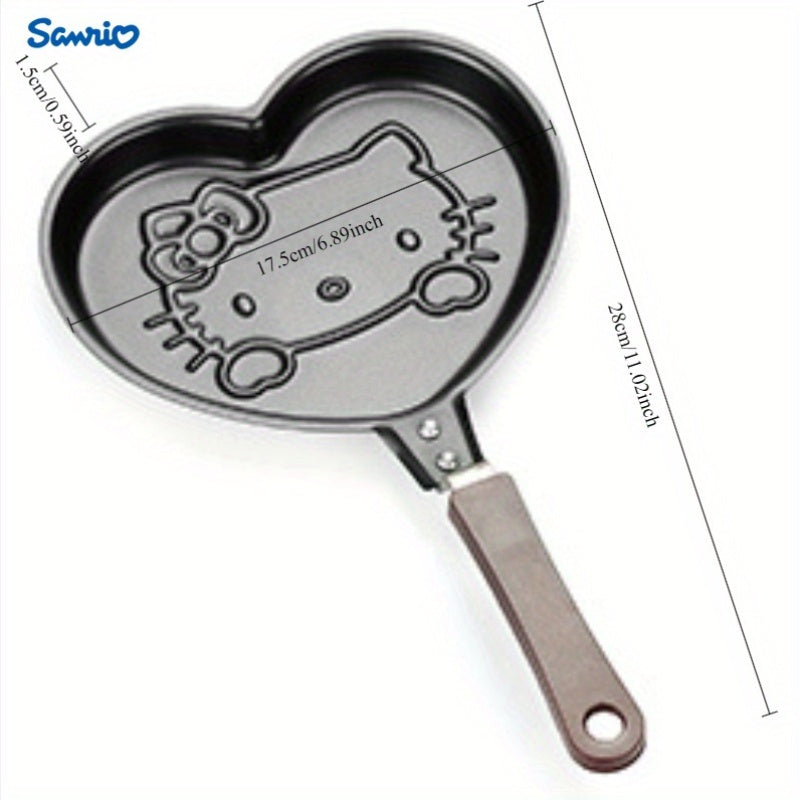 Uyda tuxum va go'sht kotletlarini oson pishirish uchun non-stick qoplamali ruxsat etilgan Sanrio Hello Kitty mini qovurilgan pan.