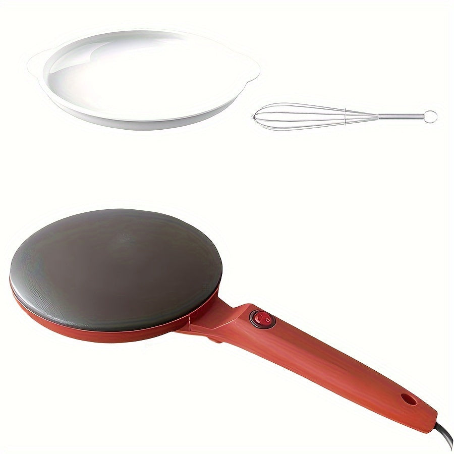 Электрическая панкейк-машина с антипригарной круглой алюминиевой сковородой, односторонним нагревом, 220 В