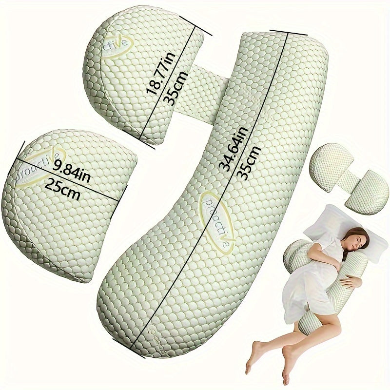 Pregnancy Support Pillow H-Shaped Side Sleeping Cushion for Pregnant Women