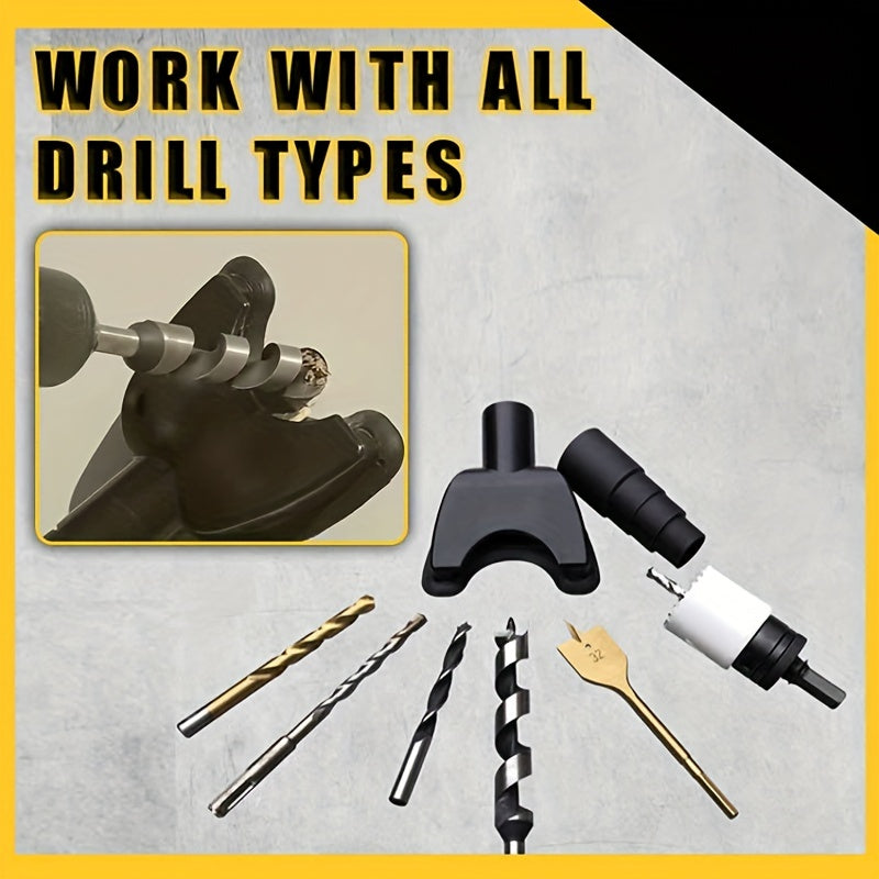 Dust-Proof Vacuum Cleaner Connector for Electric Drills, Hands-Free Dust Collection