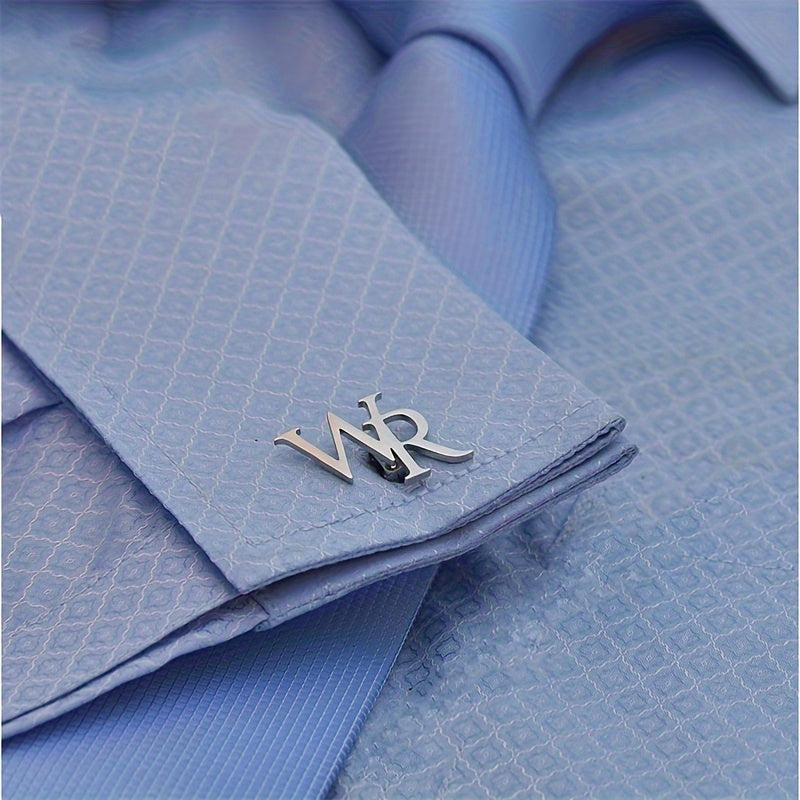 Мужские запонки из нержавеющей стали с буквой C для свадеб и подарков друзьям жениха