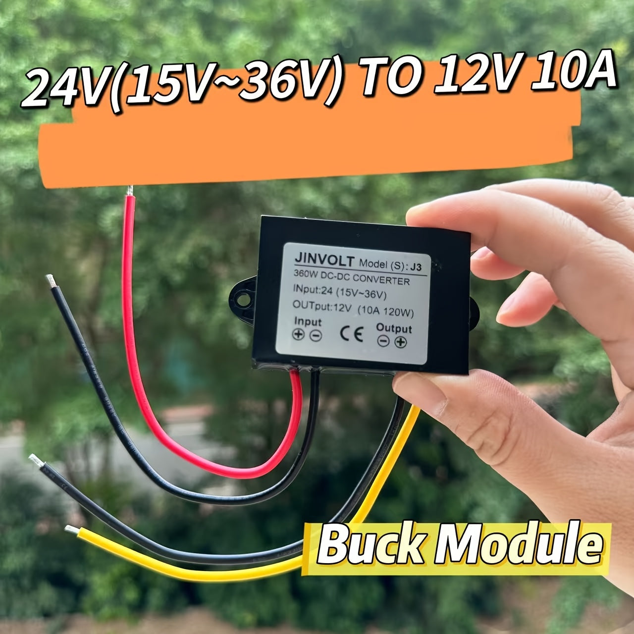 Módulo convertidor buck DC-DC 24V a 12V 10A 120W fuente de alimentación industrial y automotriz