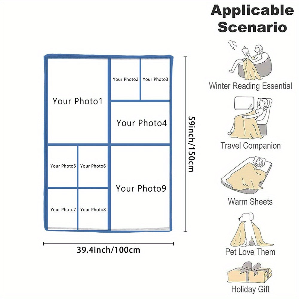 Personalized Couple Flannel Throw Blanket Soft Warm Gift for Couch Bed Camping