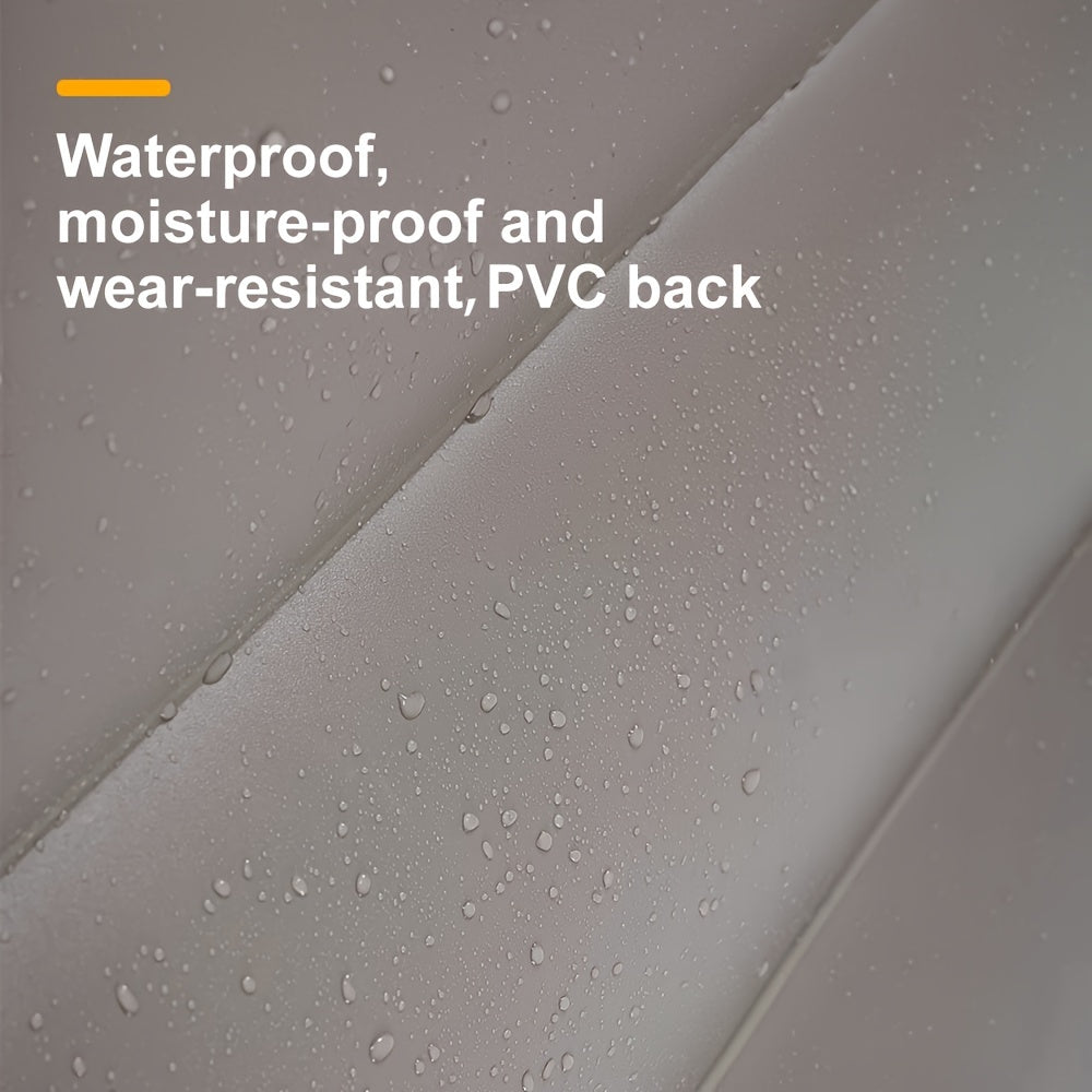 Inflatable Lazy Sofa with Footstool Foldable Portable Gray for Bedroom Balcony Office Outdoor Travel Camping