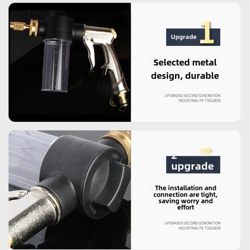Высоконапорный пистолет для мойки автомобилей с медной насадкой и пенным баком для очистки автомобиля и полива сада