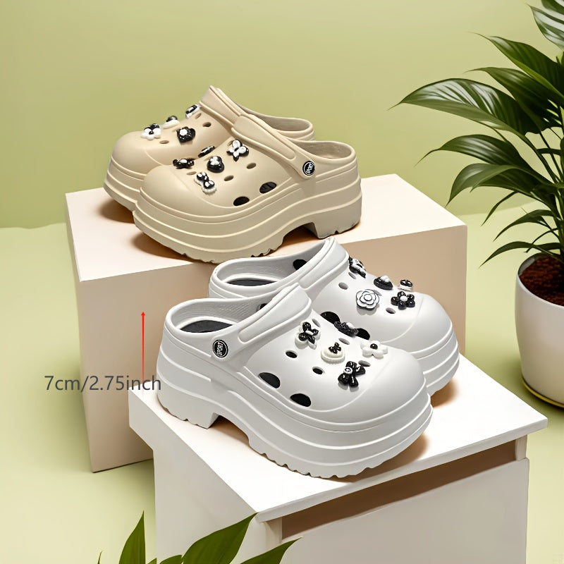 Women's EVA Casual Hole Shoes Flower Style for Daily, Beach, and Holiday