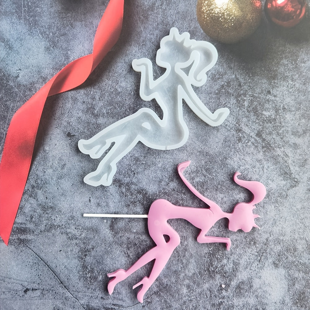 Silicone Lollipop Mold for Teen Girls Flower Season Design DIY Starry Lollipop and Chocolate Candy