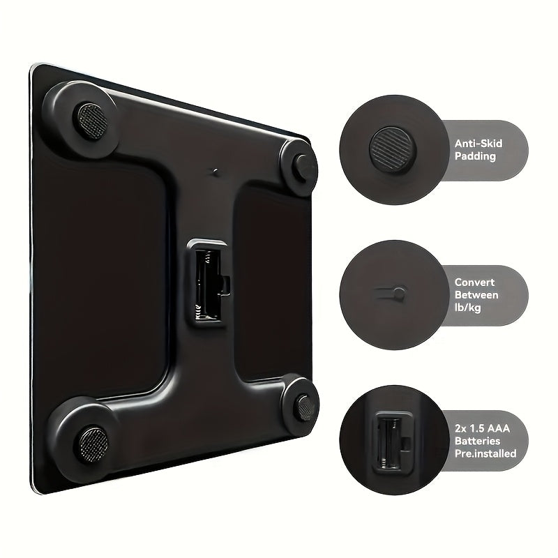 Цифровые напольные весы для тела 179,62 кг с широкой платформой и ЖК-дисплеем