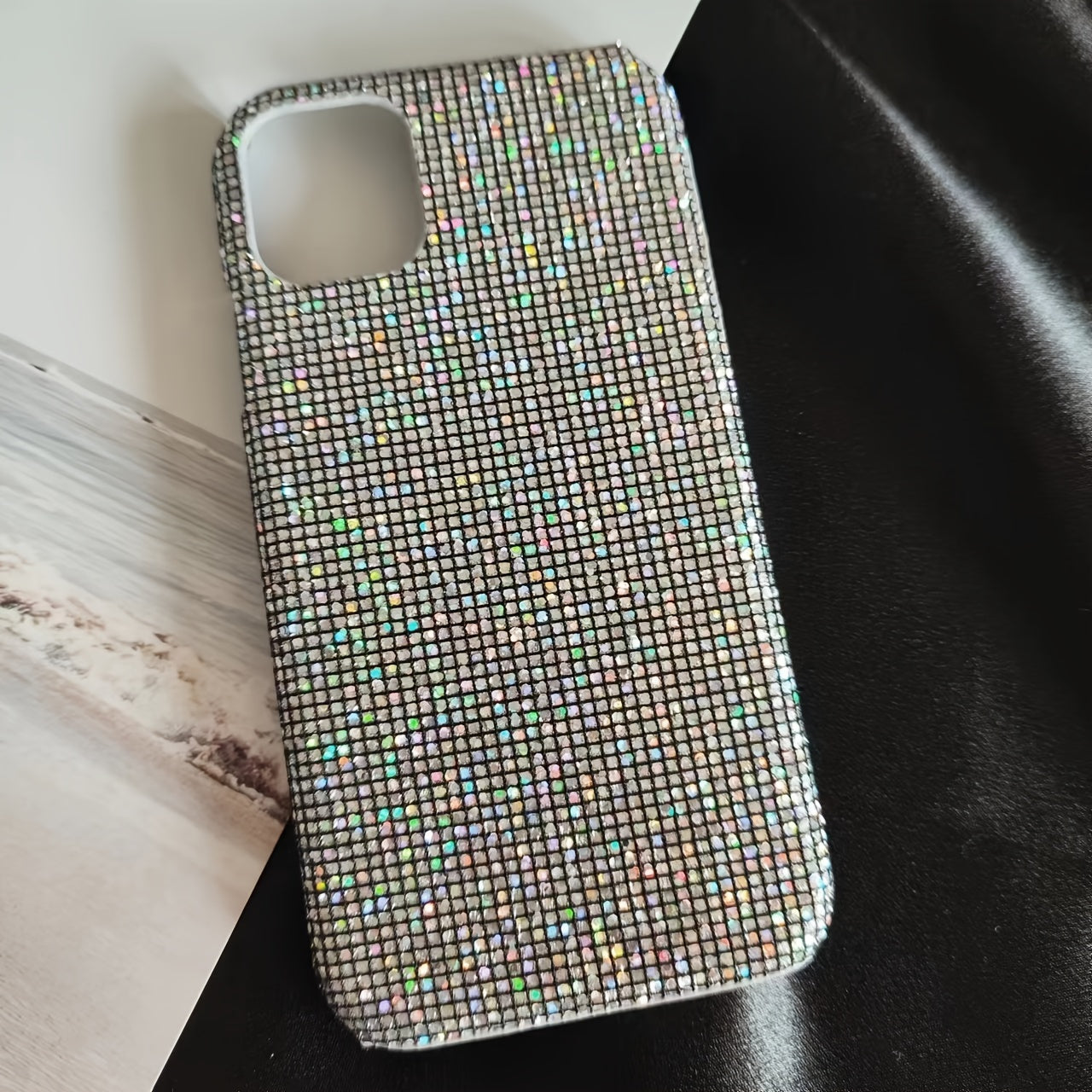 Black Glitter Anti-Drop Phone Case for iPhone Models 7-15