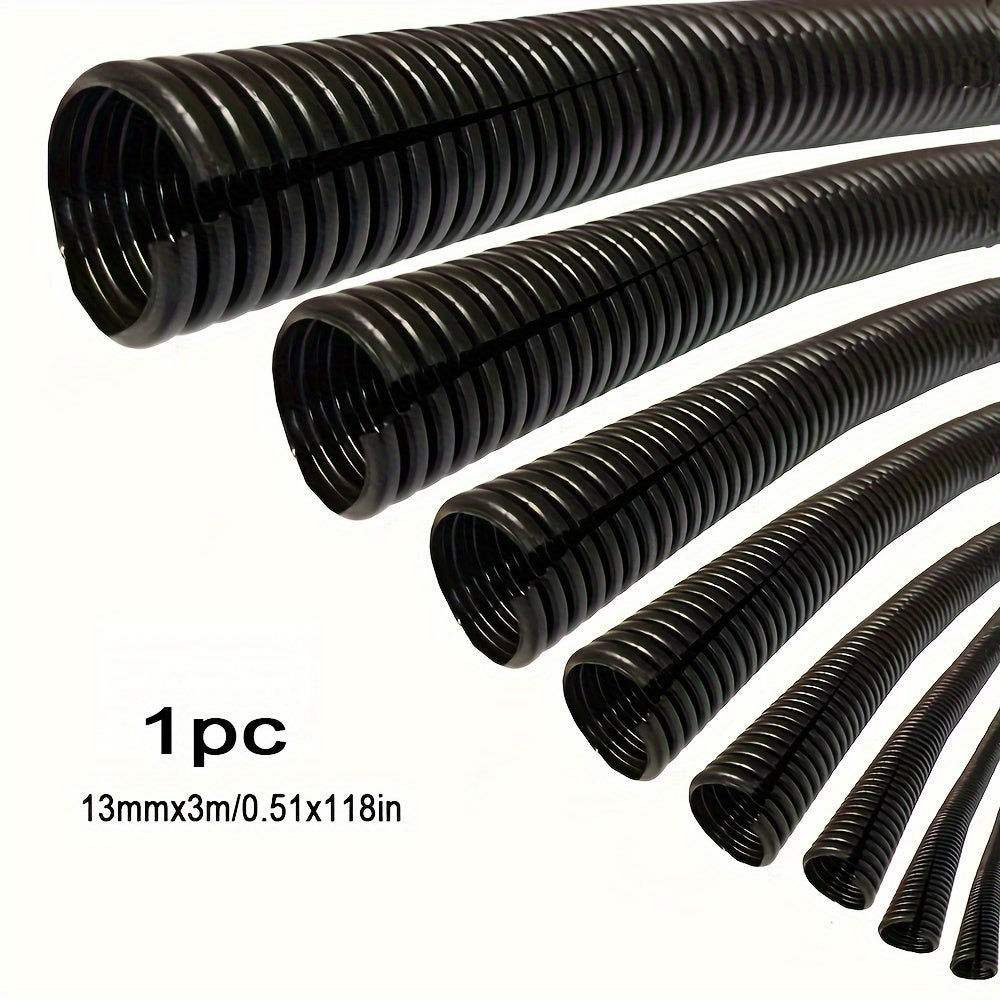 3m Black Polyethylene Wire Loom Conduit Split Tubing for Automotive Use