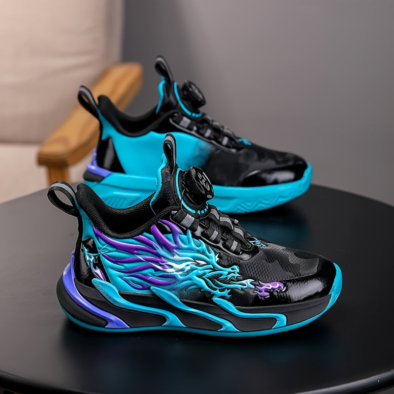 Boys' Fleece-Lined Low-Top Sneakers for Winter Outdoor Casual Running