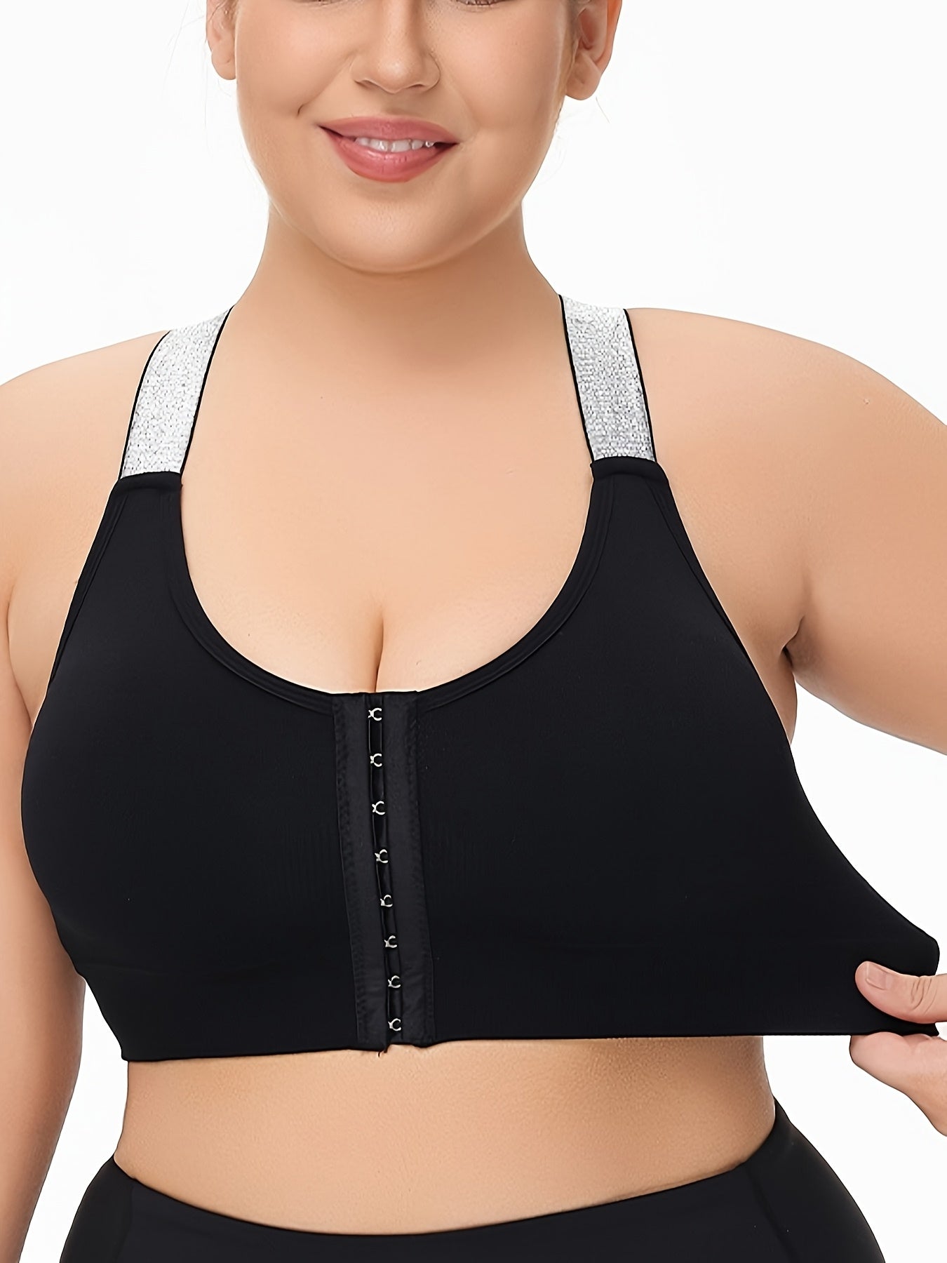 Women's Seamless Breathable Mesh Sports Bra No-Wire Yoga Plus Size