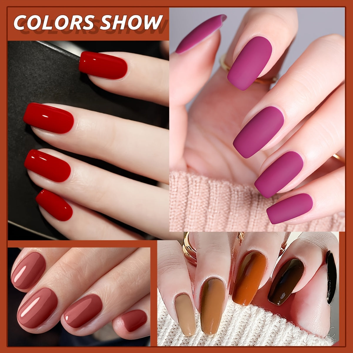 Women Gel Nail Polish Strong Bright Colors Long-Lasting