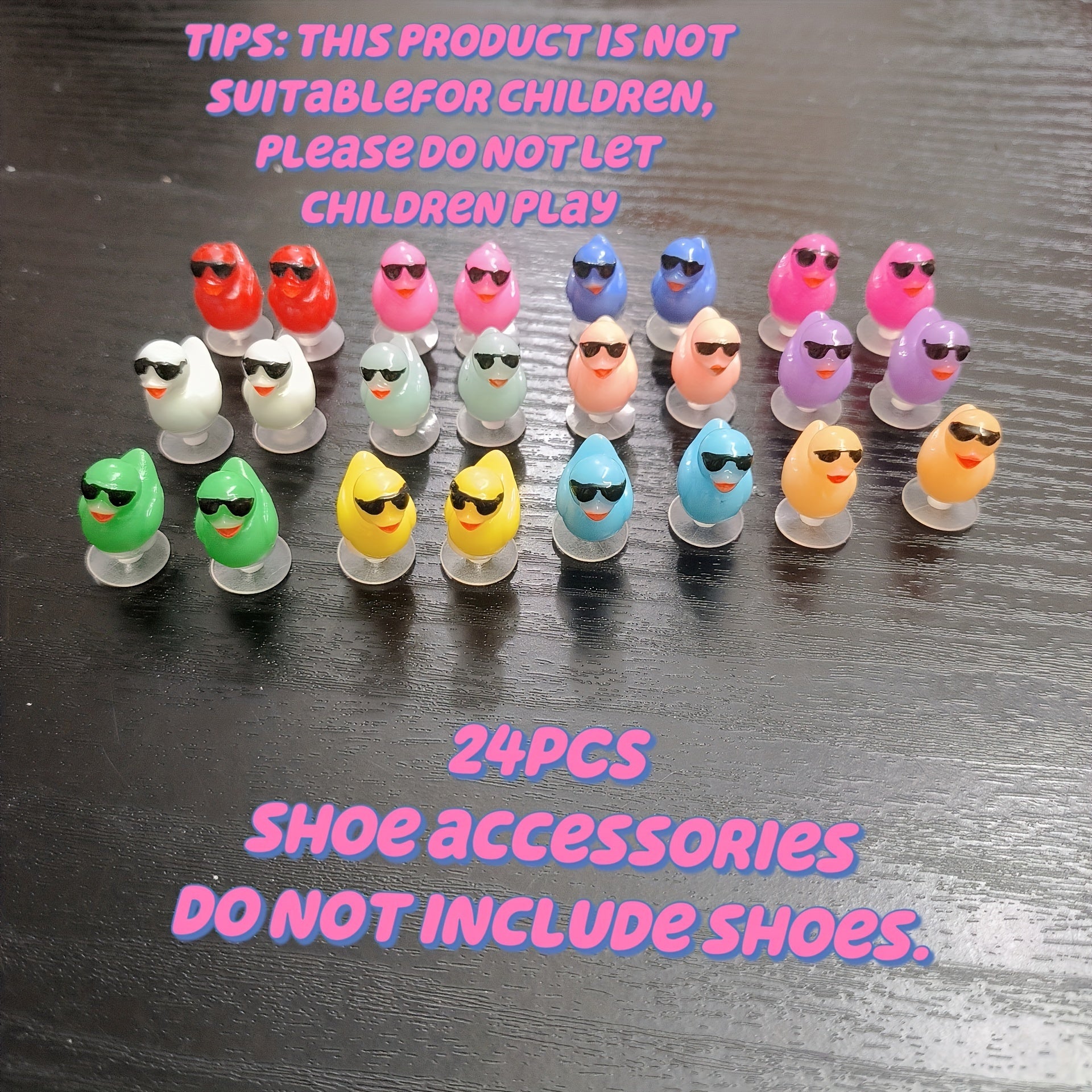 Kids Multicolor 3D Duck Shoe Accessory for Summer Beach Sandals