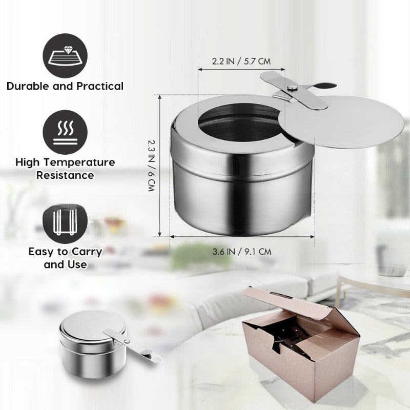 Alcohol Wax Burner Stainless Steel Metal Core Straight Saucer No Electricity Home Outdoor Restaurant