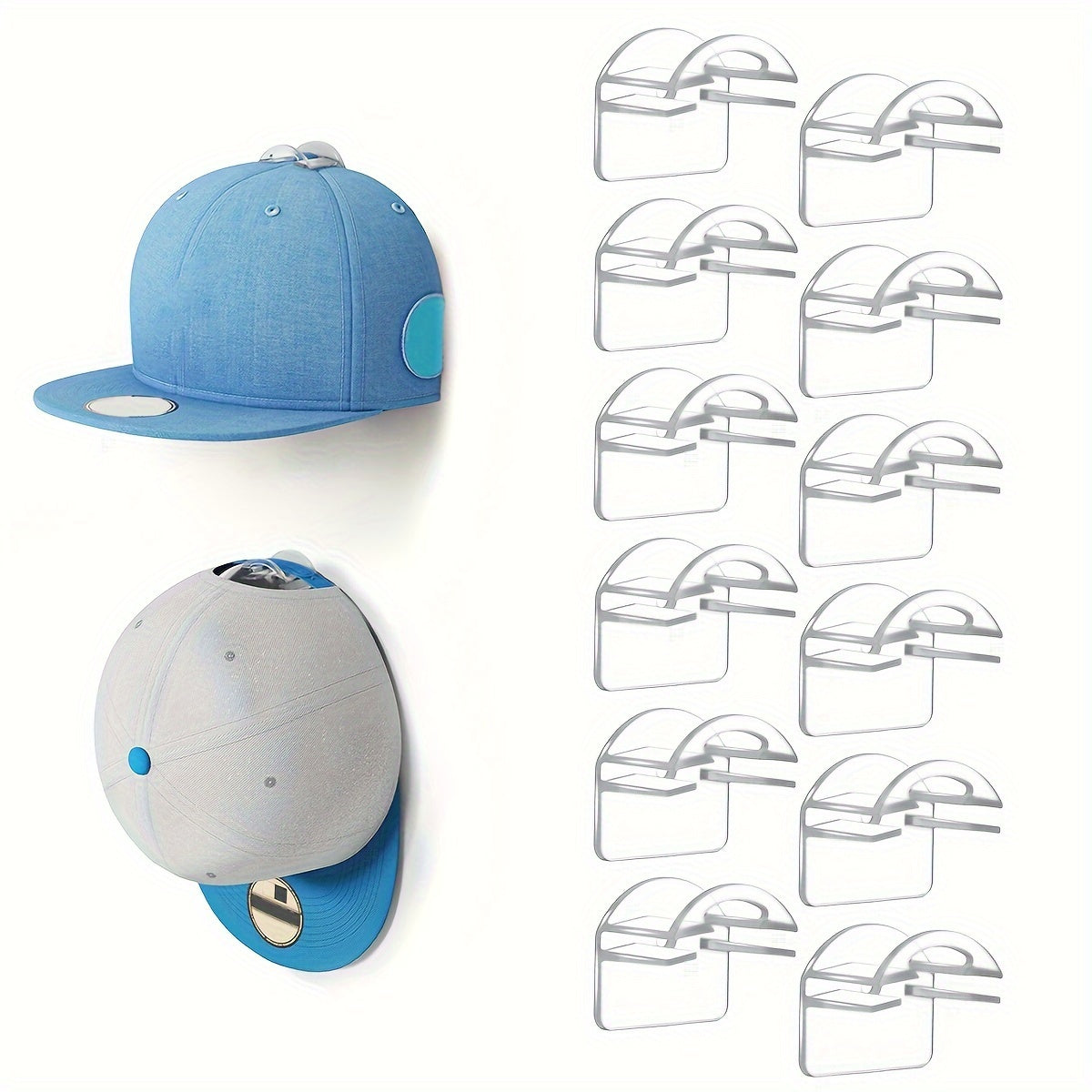 Perchero de pared para interior con ganchos adhesivos para exhibición y almacenamiento