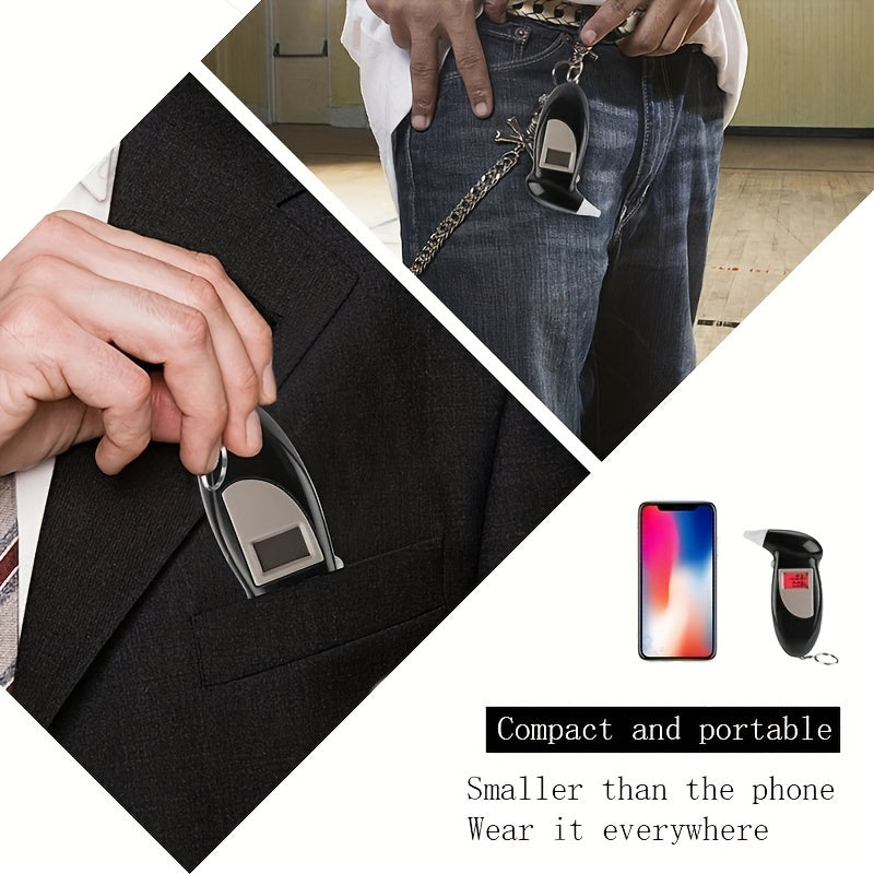 Portable Digital Breathalyzer for Personal and Vehicle Use Battery Powered Alcohol Tester