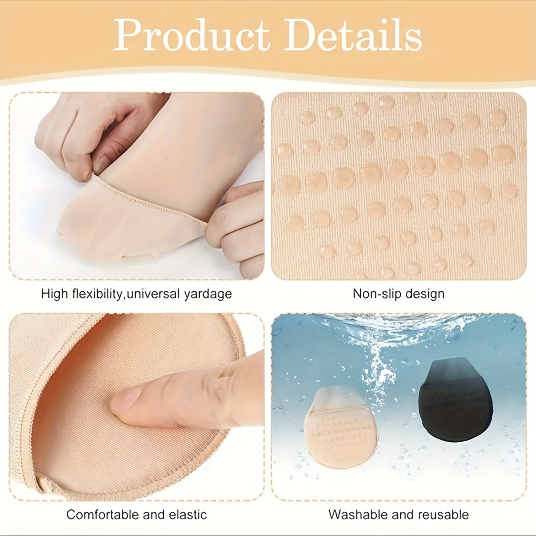 Unisex Foam Sock Style Forefoot Pads Anti-Slip Wear-Resistant Insoles