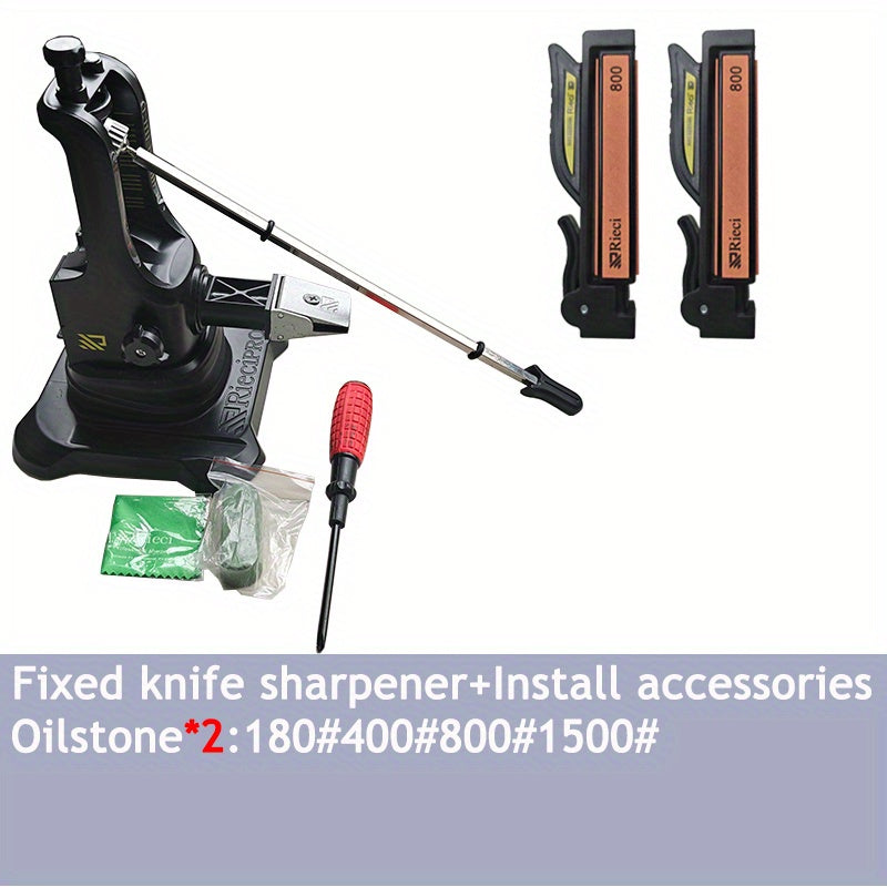 Afilador de cuchillos de ángulo fijo con piedra de diamante para uso en exteriores de cocina base de aleación duradera