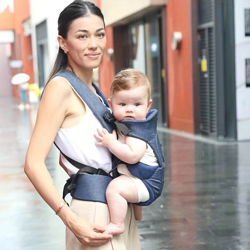 Adjustable Polyester Baby Carrier for Infants and Toddlers Up to 15.88KG Ergonomic Front Carry Wrap