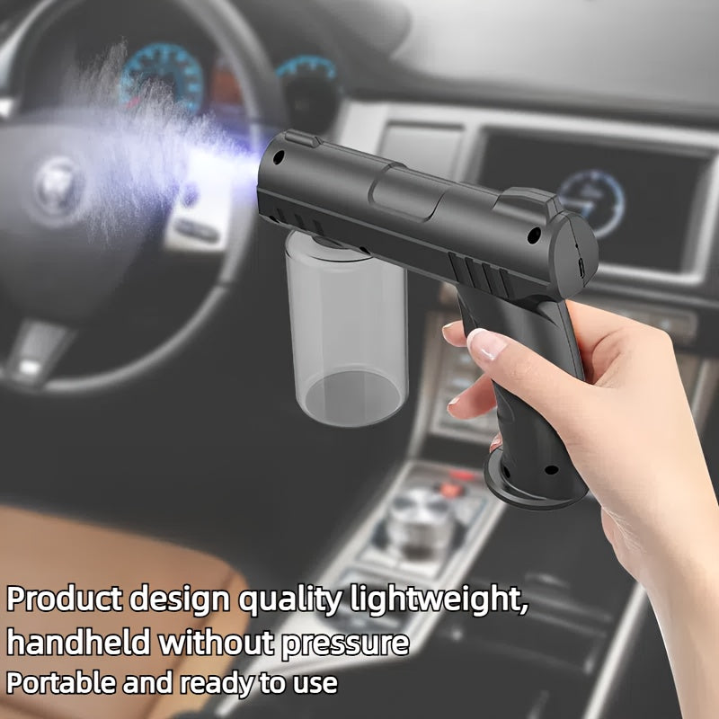 USB orqali zaryadlanadigan nano purkagich quroli, 1200mAh batareyasi bilan portativ suv atomizatsiyasi uchun, bir xil qoplama va ko'rinmas burchaksiz. Fan va texnologiya tozalash uchun ideal. Siqilgan dizayn.