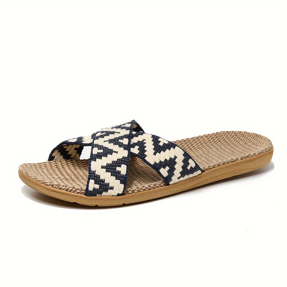 Women Open Toe Slides Casual Slip-On Summer Flat Shoes