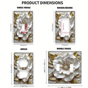3D Flower Light Switch Cover for Teen Rooms Bedrooms Bathrooms and Game Rooms Easy Installation