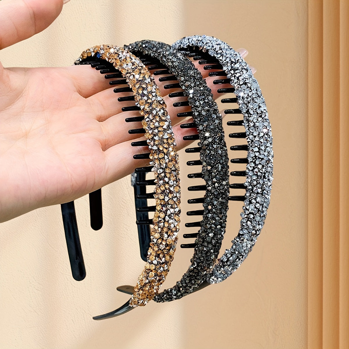 3-to'plam aralash rangli rezin soch bog'lamlari qizlar uchun, sirpanmaydigan tishli soch aksessuarlari