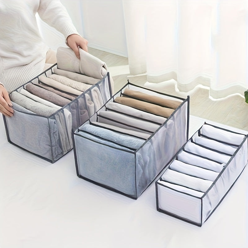 Storage Organizer for Clothes Socks and Underwear with Mesh Bags and Drawer Dividers