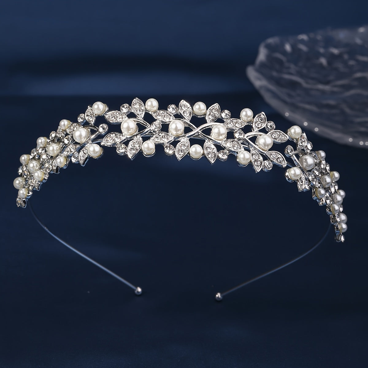 Elegant Pearl and Crystal Hairband for Weddings and Parties
