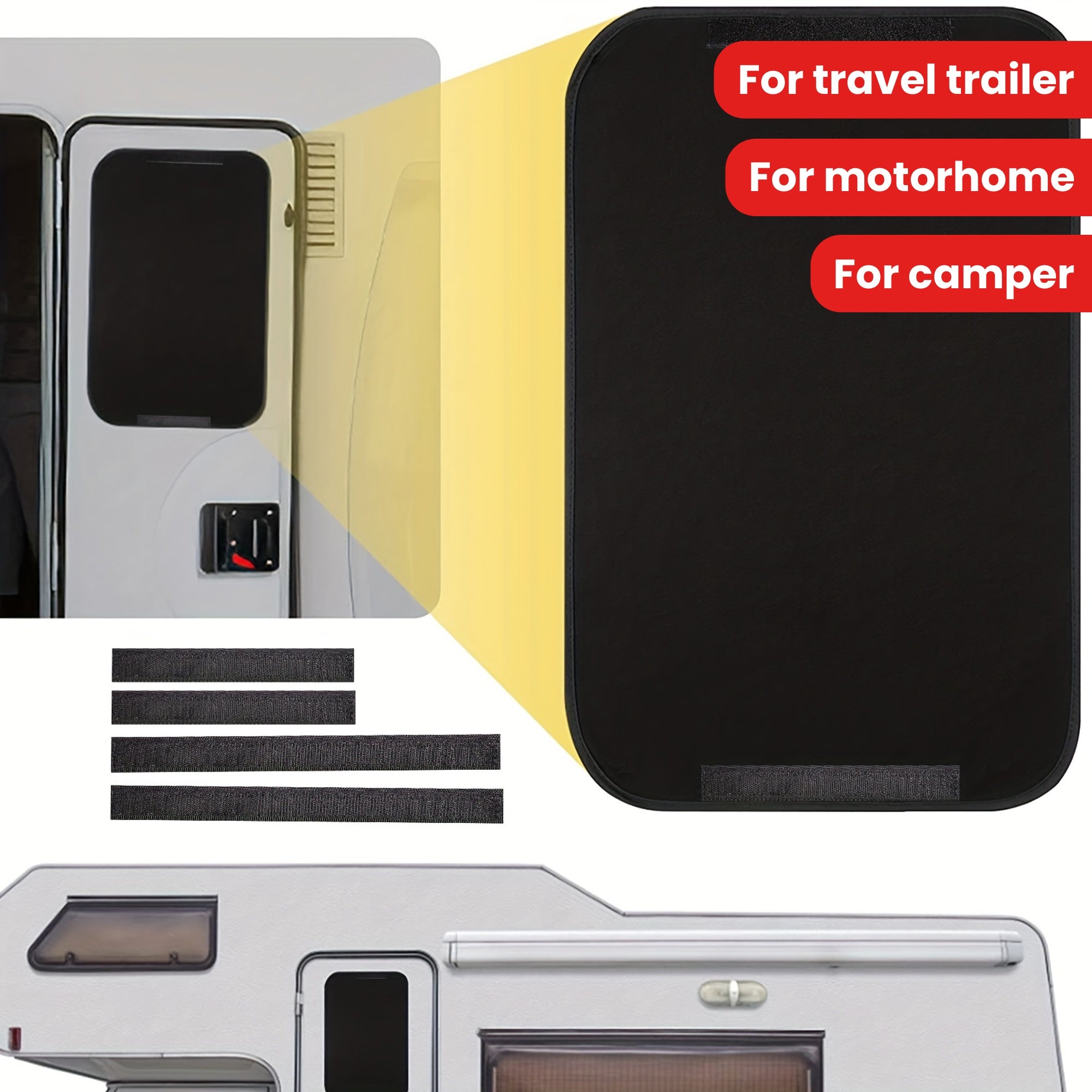 RV Window Shade Cover Camper Sunshade Privacy Screen 40.64x62.87cm