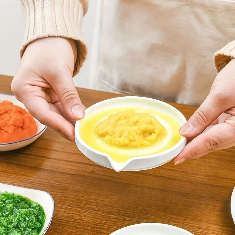 Ceramic Potato Masher with Brush Manual Food Grinder for Ginger Garlic Carrots