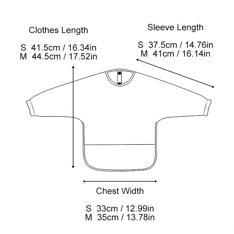 Unisex Baby Long Sleeve Bib Waterproof Debris Collection Pocket Toddler Feeding Apron